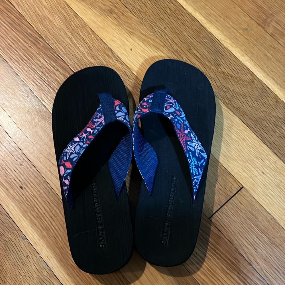 Brand New Salty Starfish flip flops